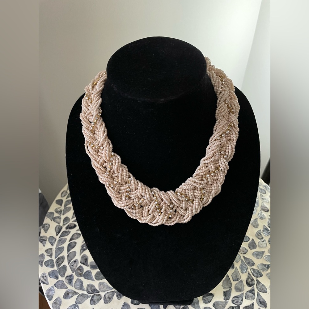 Vintage Elegant Braided Beaded Necklace